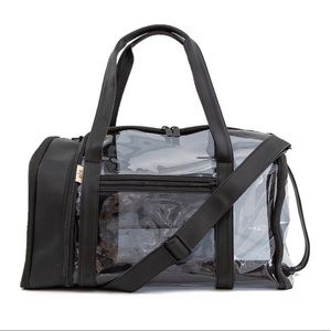 BEIS Clear & Black Gym Duffle Bag
